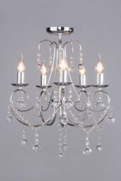 BHS Lighting Sapparia Chandelier in Silver - thumbnail 1