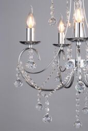 BHS Lighting Sapparia Chandelier in Silver - thumbnail 3