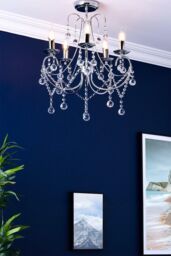 BHS Lighting Sapparia Chandelier in Silver - thumbnail 5
