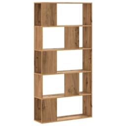 Berkfield Home Bookcase 5-Tier Artisian Oak 80.5x23.5x162.5 cm Engineered Wood in Brown - thumbnail 2