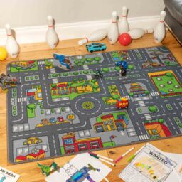 Kukoon Childrens Toy Car Roads Soft Play Mat 100cm x 165cm in Grey - Size: 100 cm x 160 cm - thumbnail 4