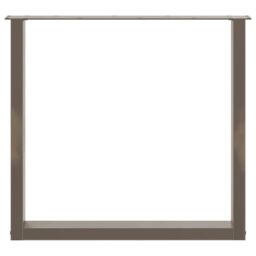 Berkfield Home Coffee Table Legs U-Shaped 2 pcs Natural Steel 90x(72-73) cm Steel in Brown - thumbnail 5