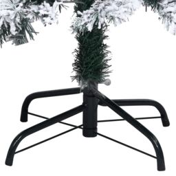 Berkfield Home Artificial Christmas Tree with Flocked Snow Green 240 cm PVC - thumbnail 5