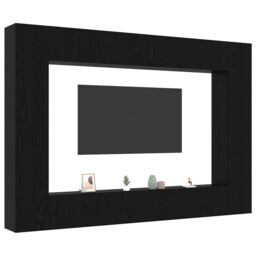 Berkfield Home 12 Piece TV Cabinet Set Wall-mounted Black Oak Engineered Wood - thumbnail 3
