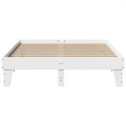 Berkfield Home Bed Frame without Mattress White 150x200 cm King Size Solid Wood Pine - thumbnail 4