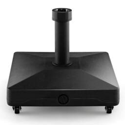 Costway Patio Umbrella Base Heavy-duty Market Stand w/4 Universal Wheels in Black - thumbnail 1