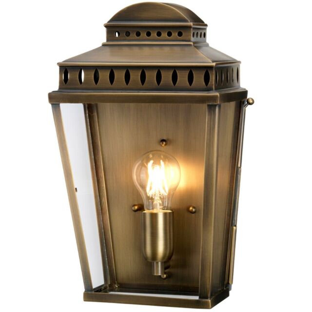 Loops Outdoor IP44 Wall Light Aged Brass LED E27 100W d01941 in Metallics - image 1