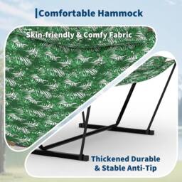 London Boutique Double Hammock w/Stand 2 Person Hammock w/ Carrying Bag & Pillow & Pad in Green - thumbnail 4