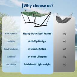 London Boutique Double Hammock w/Stand 2 Person Hammock w/ Carrying Bag & Pillow & Pad in Green - thumbnail 8