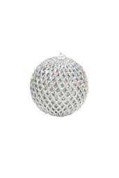 KDMD Silver Glitter & Sequin Bauble Dia10cm 2 Pack - thumbnail 1