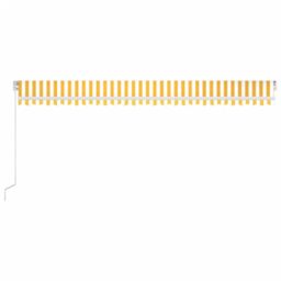 Berkfield Home Manual Retractable Awning with LED 600x300 cm Yellow & White - thumbnail 3
