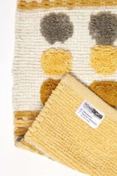 Homescapes Cotton Chenille Striped Tufted Circle Hall Runner, 66 x 200cm in Mustard - Size: 66 cm x 200 cm - thumbnail 5