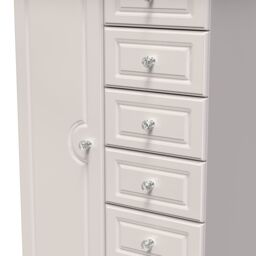 Ready Assembled 2 U Stratford 1 Door 5 Drawer Childrens Wardrobe (Ready Assembled) in Taupe - thumbnail 4