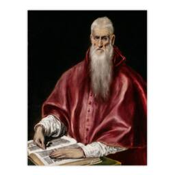 "Artery8 Portrait of Saint Jerome as a Scholar El Greco Wall Art Poster Print - Size: W18"" x H24""" - thumbnail 1
