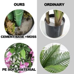 Gymax 180CM Ficus Artificial Tree Fake Wisteria Trees With Nursery Pot in Green - thumbnail 8