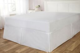 Rapport Home Easy Fit Polycotton Valance Ultra Soft Touch in White - Size: Double - thumbnail 1