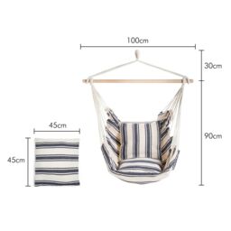 VonHaus Outdoor Garden Hanging Chair with Attachments in Mid Navy - thumbnail 7