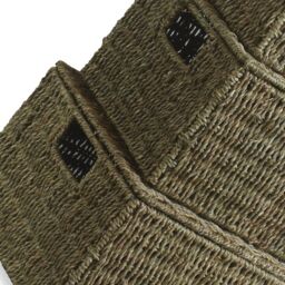 Red Hamper Seagrass Set or 4 Seagrass Storage Baskets in Brown - thumbnail 2