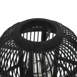 Berkfield Home Freestanding Candle Lantern Holder Bamboo Black - thumbnail 2