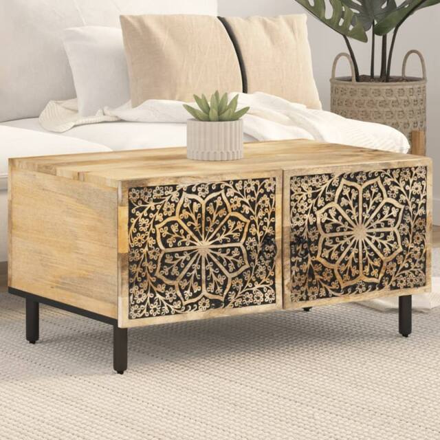 Berkfield Home Coffee Table 80x50x40 cm Solid Wood Mango in Brown - Size: 80 x 50 x 40 cm - image 1