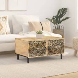 Berkfield Home Coffee Table 80x50x40 cm Solid Wood Mango in Brown - Size: 80 x 50 x 40 cm - thumbnail 3