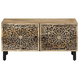 Berkfield Home Coffee Table 80x50x40 cm Solid Wood Mango in Brown - Size: 80 x 50 x 40 cm - thumbnail 5