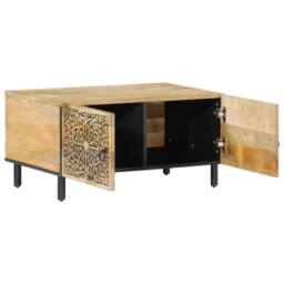 Berkfield Home Coffee Table 80x50x40 cm Solid Wood Mango in Brown - Size: 80 x 50 x 40 cm - thumbnail 4