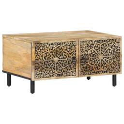 Berkfield Home Coffee Table 80x50x40 cm Solid Wood Mango in Brown - Size: 80 x 50 x 40 cm - thumbnail 2