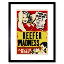 "Artery8 Wall Art Print Reefer Madness Vintage Movie Advertising Framed in Black - Size: W7"" x H9""" - thumbnail 1