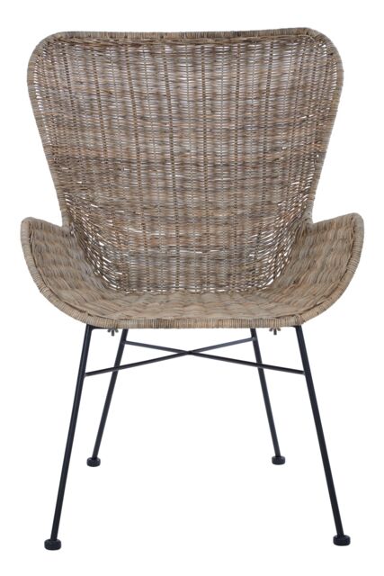 Orsina Curved Design Natural Rattan Chair, Easy to Clean Ratan Outdoor Chair - image 1