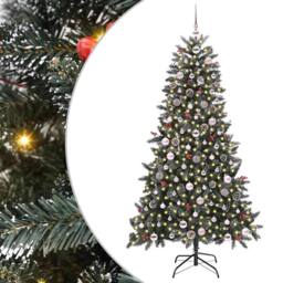 Berkfield Home Modern Artificial Christmas Tree with 300 LEDs Green 99 x 99 x 180 cm - thumbnail 3