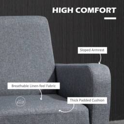Wyld Haus Sesuma Set of 2 Dove Grey Modern Accent Armchairs with Black Legs - thumbnail 5