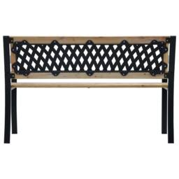 Berkfield Home Garden Bench 120 cm Wood in Brown - thumbnail 4