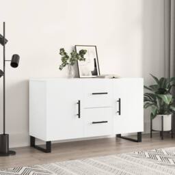 Berkfield Home Sideboard White 100x36x60 cm Engineered Wood - Size: 100 x 36 x 60 cm - thumbnail 2