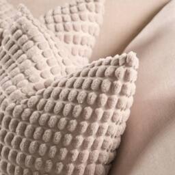 OHS 2 Pack Bobble Filled Cushion Covers Home Decor Set in Natural - Size: 45 cm x 45 cm - thumbnail 3