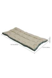 Living and Home 10cm Comfortable Quilted Mattress Topper in Green - Size: King - thumbnail 6