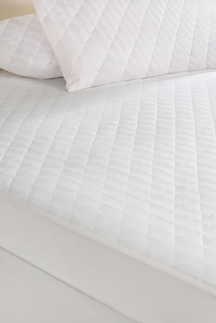 BHS Feels Like Down Mattress & Pillow Protector Set in White - Size: Double - image 1