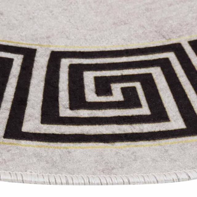 Berkfield Home Rug Washable 120 cm Light Beige Anti Slip - Size: 100 cm diameter - image 1