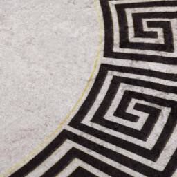 Berkfield Home Rug Washable 120 cm Light Beige Anti Slip - Size: 100 cm diameter - thumbnail 3