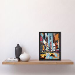 "Artery8 Taxi on Broadway New York City Painting Framed Art Print - Size: W12"" x H16""" - thumbnail 4
