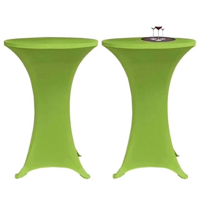 Berkfield Home Stretch Table Cover 2 pcs 70 cm Green - image 1