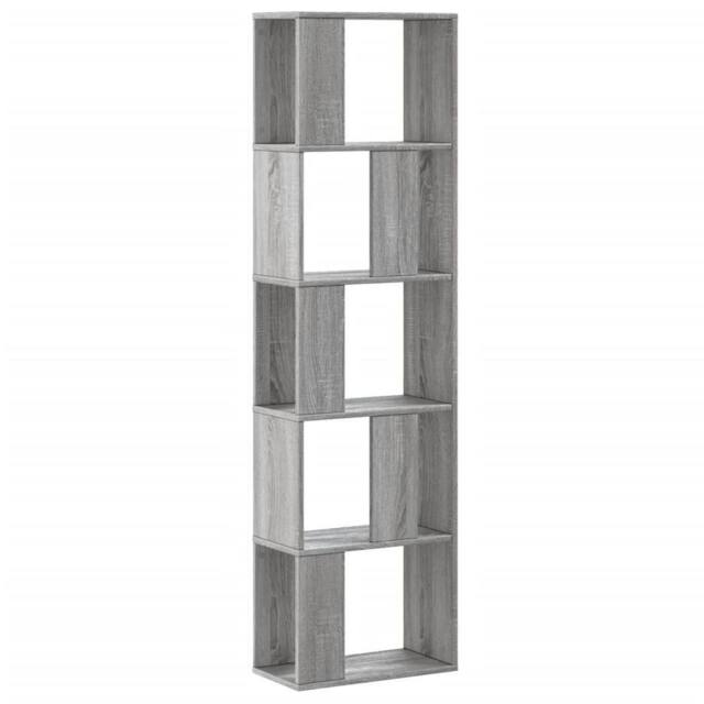 Berkfield Home Bookcase 5-Tier Grey Sonoma 45x23.5x162.5 cm Engineered Wood - image 1