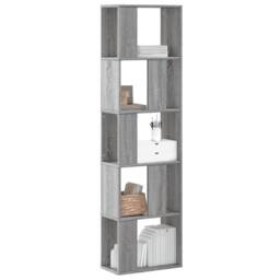 Berkfield Home Bookcase 5-Tier Grey Sonoma 45x23.5x162.5 cm Engineered Wood - thumbnail 2