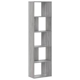 Berkfield Home Bookcase 5-Tier Grey Sonoma 45x23.5x162.5 cm Engineered Wood - thumbnail 5