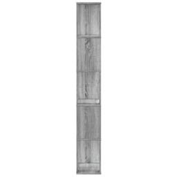 Berkfield Home Bookcase 5-Tier Grey Sonoma 45x23.5x162.5 cm Engineered Wood - thumbnail 4