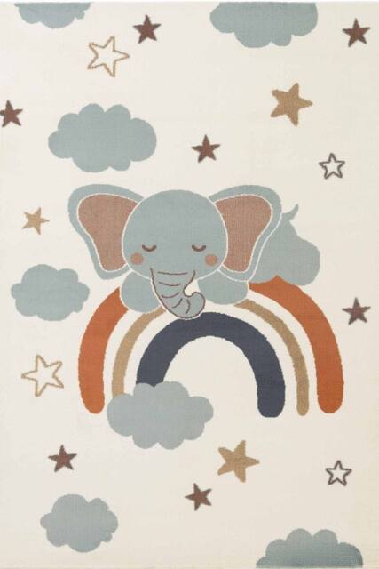 THE RUGS Adventures Kids Rug Dreamy Jumbo Cream Multicolour Kids Bedroom Rug - Size: 160 cm x 235 cm - image 1