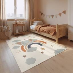 THE RUGS Adventures Kids Rug Dreamy Jumbo Cream Multicolour Kids Bedroom Rug - Size: 160 cm x 235 cm - thumbnail 3