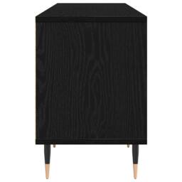 Berkfield Home TV Cabinet Black Oak 150x30x44.5 cm Engineered Wood - thumbnail 8