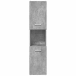 Berkfield Home 5 Piece Bathroom Furniture Set Concrete Grey Engineered Wood - thumbnail 4
