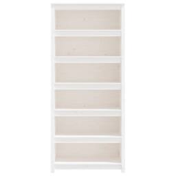 Berkfield Home Beautiful Book Cabinet White 80x35x183 cm Solid Wood Pine - Size: 80 x 35 x 183 cm - thumbnail 5